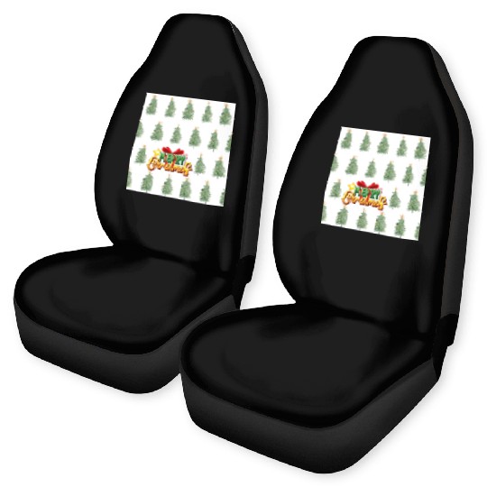 Green Christmas Tree Pattern Car Seat Covers