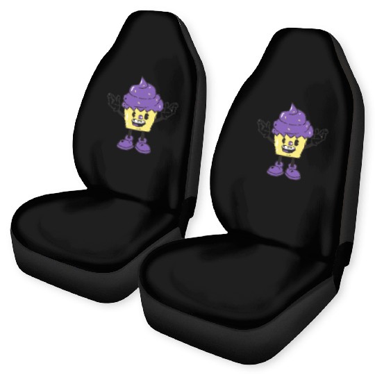 purple ice cream cup design Car Seat Covers