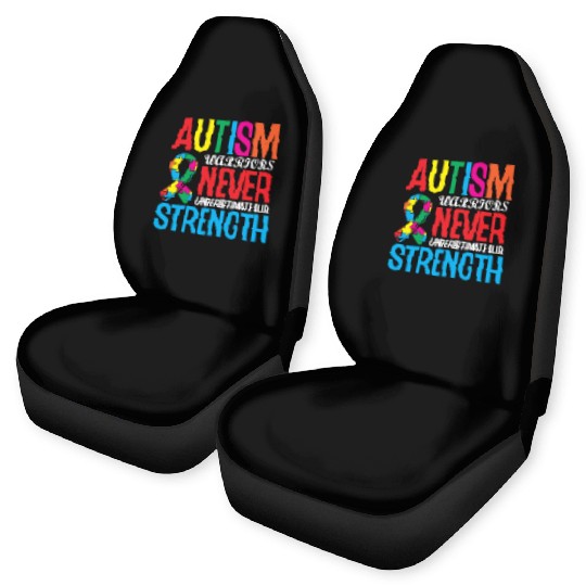 Autism Warriors Never Underestimate Our Strength Car Seat Covers