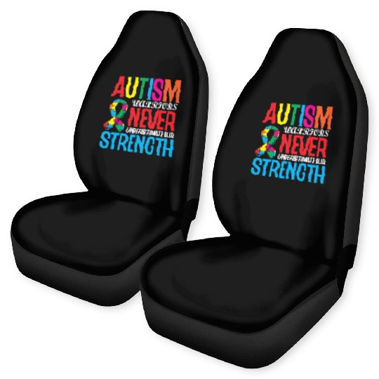 Autism Warriors Never Underestimate Our Strength Car Seat Covers
