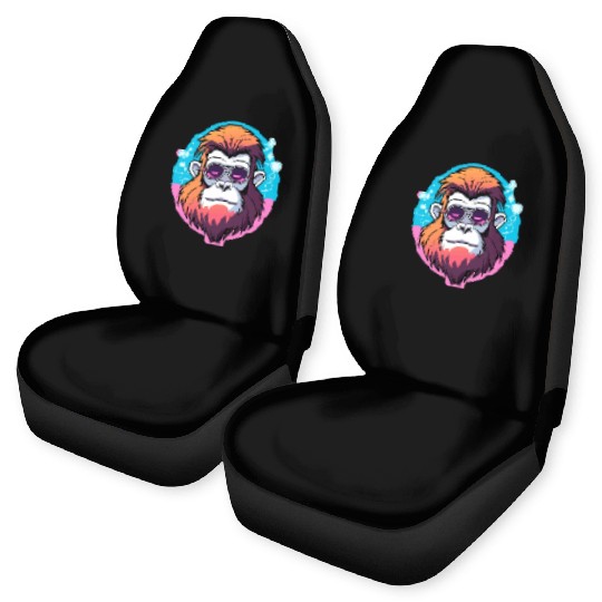 Ape Monkey Illustration Car Seat Covers