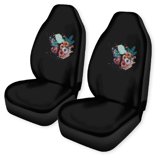 Metamorphora Butterfly Nature Flowers Branches Car Seat Covers