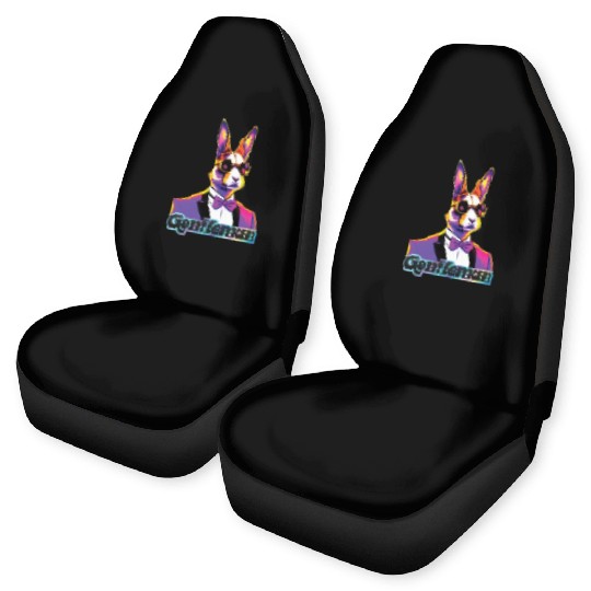 Pop Art Playboy Rabbit Gentleman Cyberpunk Bunny Car Seat Covers