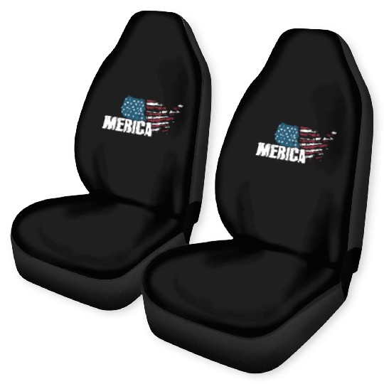 MERICA 4th of July Relaxed Patriot Car Seat Covers