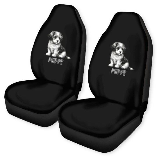 Fluffy Terrier Puppy Car Seat Covers