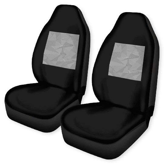 Grey silver low poly abstract background Car Seat Covers
