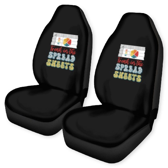 Freak In The Spreadsheets Funny Accountant Car Seat Covers