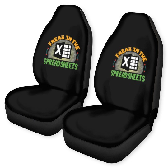 Freak In The Spreadsheets Funny Accounting Car Seat Covers