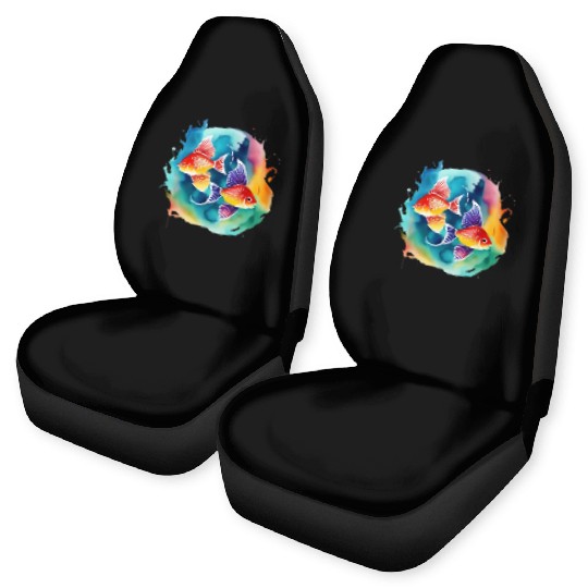 Color splash zodiac: Pisces Car Seat Covers
