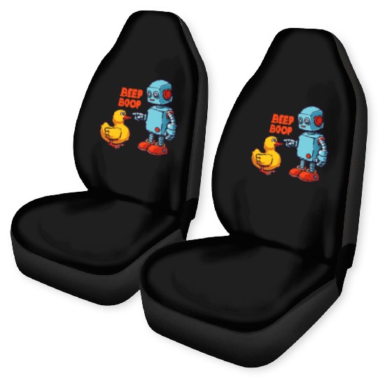 Beep Boop Robot With Duck Car Seat Covers