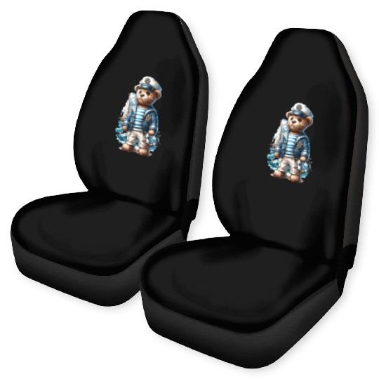 Adventurous Teddy Bear Sailing Car Seat Covers