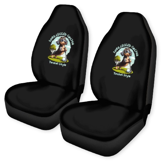 Cute Teckel Dog lovers and Golf players Car Seat Covers
