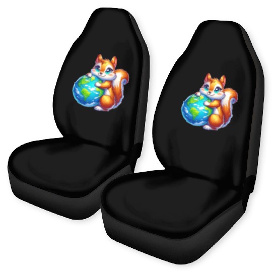 Squirrel for Earth Environmental Nature Car Seat Covers