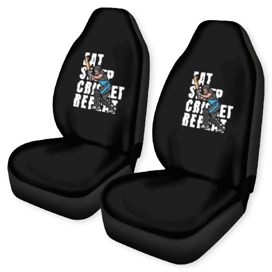 Eat Sleep Cricket Repeat Car Seat Covers