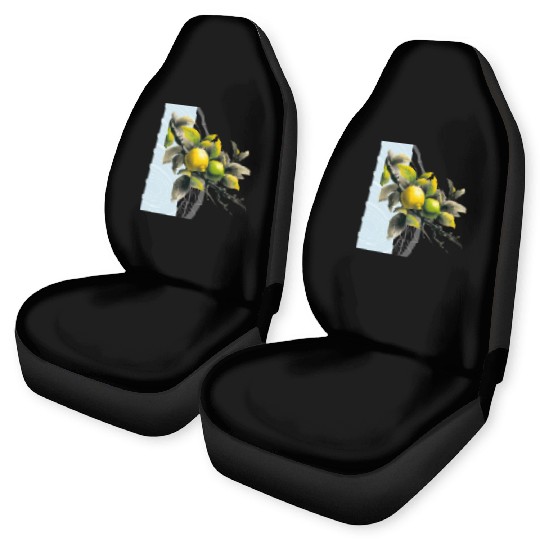 Green and yellow lemon Car Seat Covers