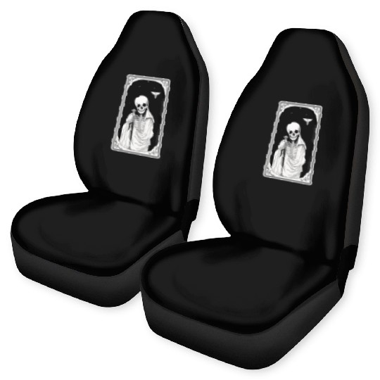Skeleton Tarot Card Reader Astrology Occult Car Seat Covers