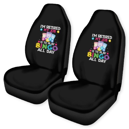 Retired Bingo Player Car Seat Covers