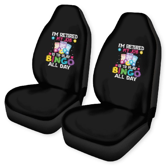 Retired Bingo Player Car Seat Covers