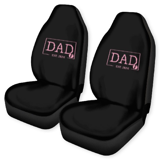 Mens Dad Established Est 2024 Girl Newborn Gifts Car Seat Covers
