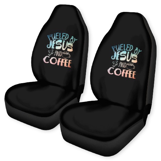 Cool Coffee Jesus Art Christian Coffee Lover Car Seat Covers