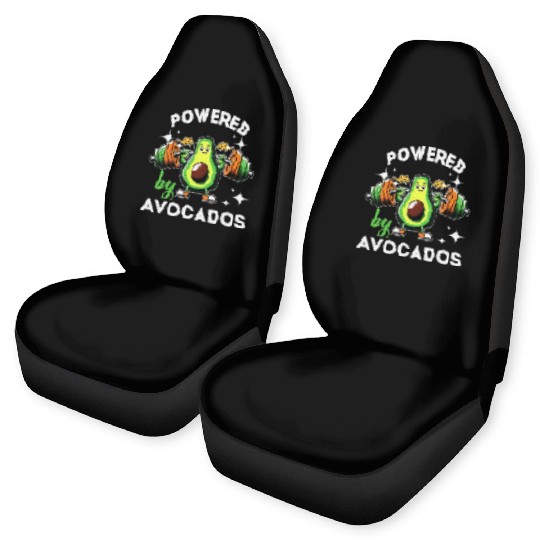 Powered By Avocados Barbell Gym Avocado Lover Car Seat Covers