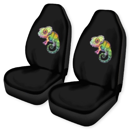 Colorful Chameleon Fantasy Creature Car Seat Covers