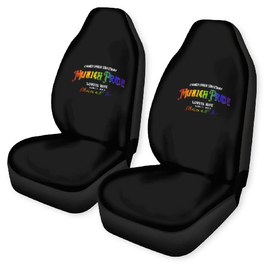 Munich Gay Pride Colors Of Rainbow LGBTQ+ Car Seat Covers