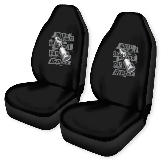 Build It Break It Repeat Funny Street Drag Racing Car Seat Covers