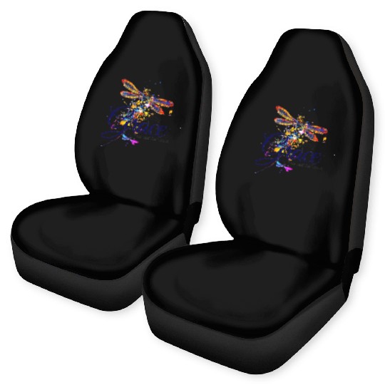 Amazing Grace Dragonfly splatter Car Seat Covers