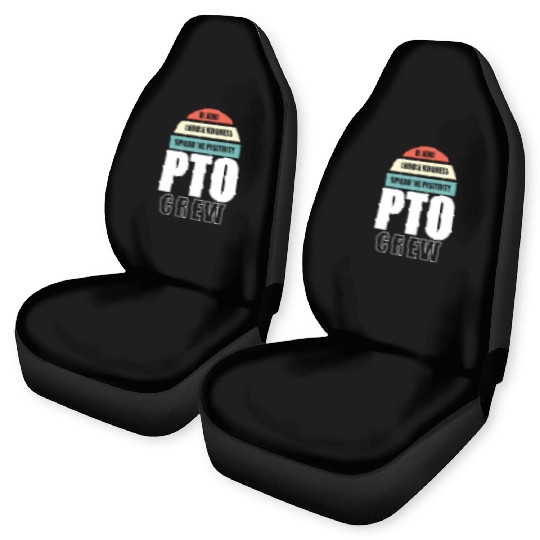 PTO Crew School Volunteer Parent Teacher Car Seat Covers