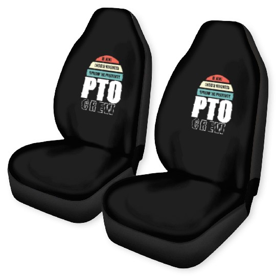 PTO Crew School Volunteer Parent Teacher Car Seat Covers