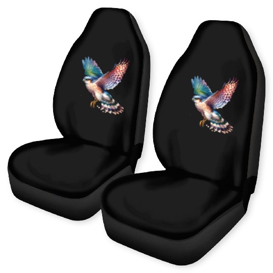 Collared Sparrowhawk in Flight Car Seat Covers