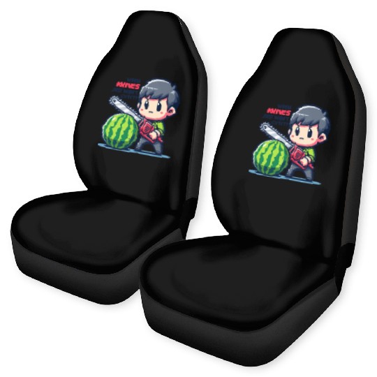 Cutting Watermelon - Melon Chainsaw Car Seat Covers