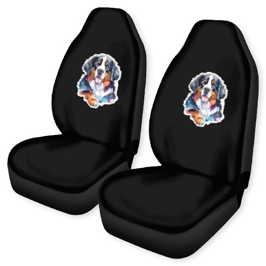 Bernese Mountain Dog Watercolor Car Seat Covers