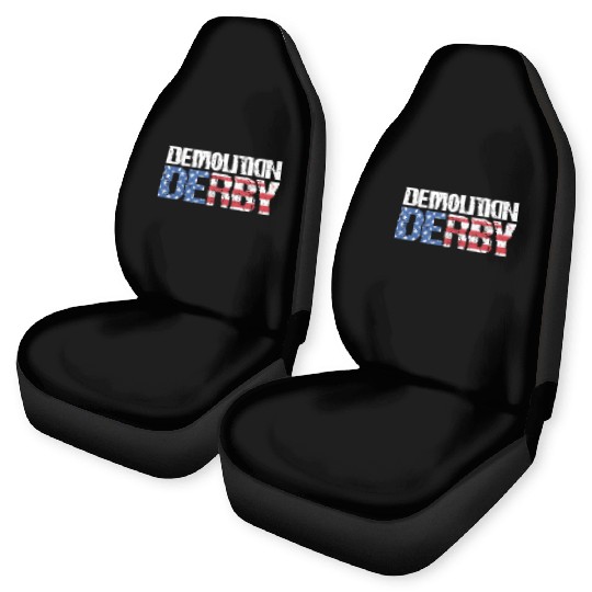 4th Of July US Flag Motorsport Demolition Derby Car Seat Covers