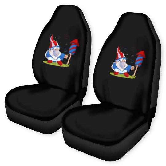 Adorable Gnome Fireworks America Car Seat Covers