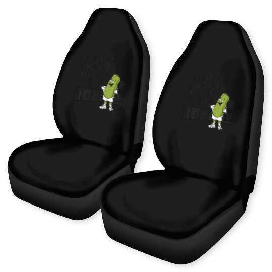 pickle character plays tennis Car Seat Covers