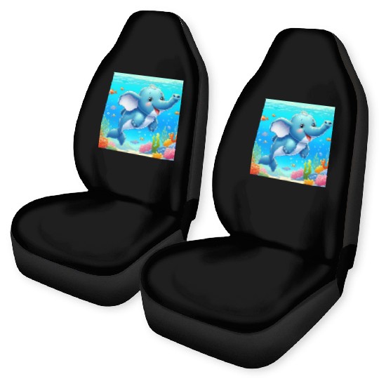 The elephant-dolphin Car Seat Covers