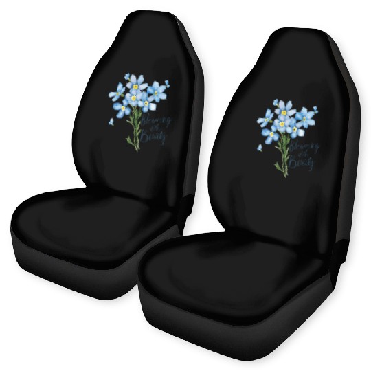 Blue Blossom Beauty “blue flower” Car Seat Covers