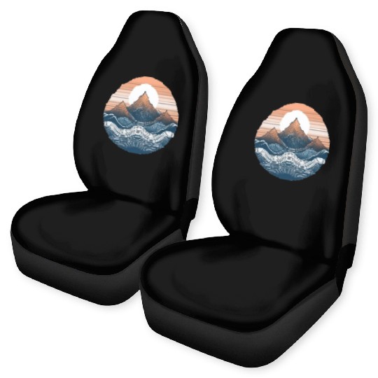 Mountain and Ocean Car Seat Covers