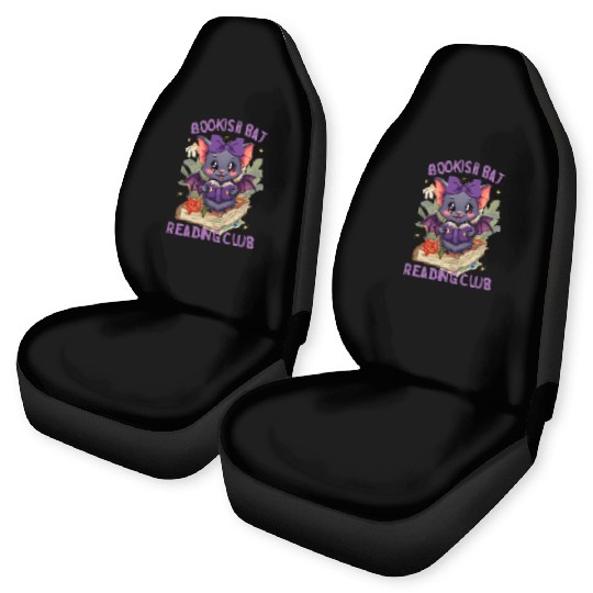 Bookish Bat Reading Club -Back to school Halloween Car Seat Covers