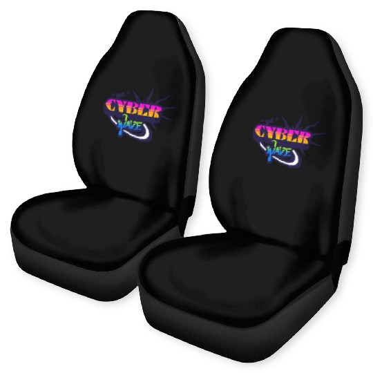 Cyber Wave - Neon Streetwear for Y2K fans Car Seat Covers
