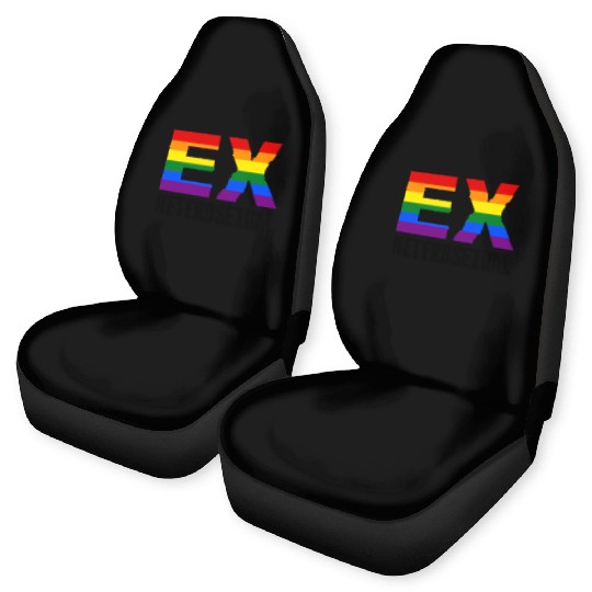 Ex Heterosexual Rainbow Flag LGBT Pride Month Car Seat Covers