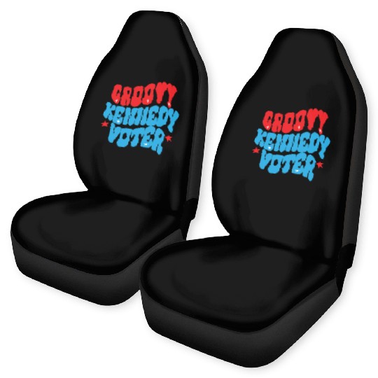 Groovy Kennedy Voter 2024 Election Men.Women. Car Seat Covers