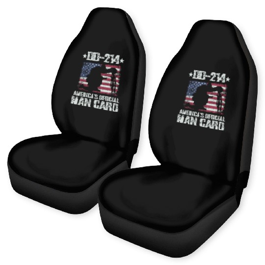 DD-214 America's Official Man Card Veteran Pride Car Seat Covers