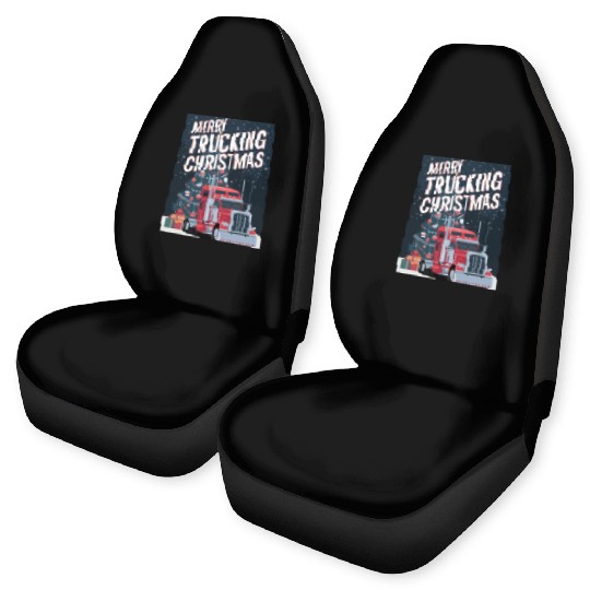 Merry Trucking Christmas Festive Holiday celebrate Car Seat Covers