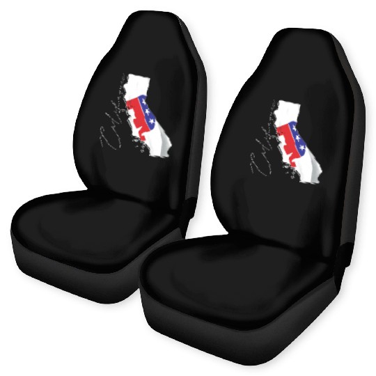 Republican Flag in California State Map CA Car Seat Covers