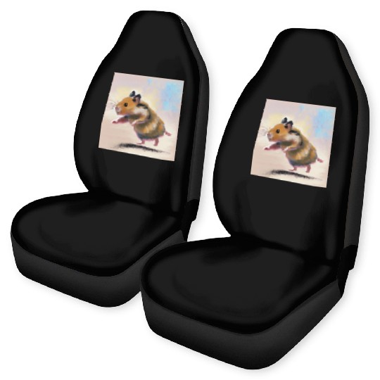 Running away hamster Car Seat Covers