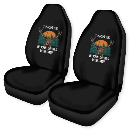 I Wonder If the Deers Miss Elk Hunting Antler Car Seat Covers