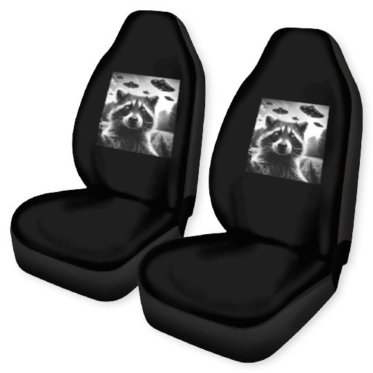 Racoon trash panda Funny Graphic Selfie UFOs Weir Car Seat Covers